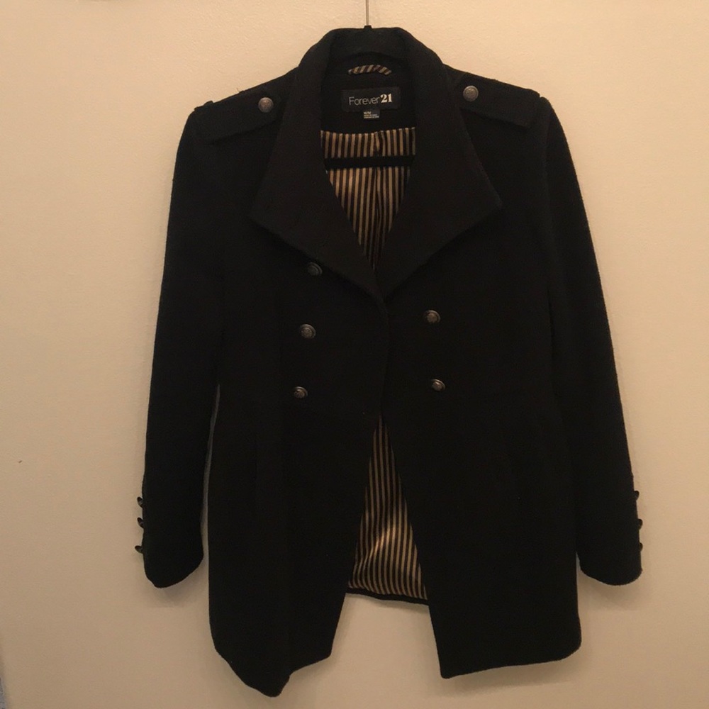 Black peacoat